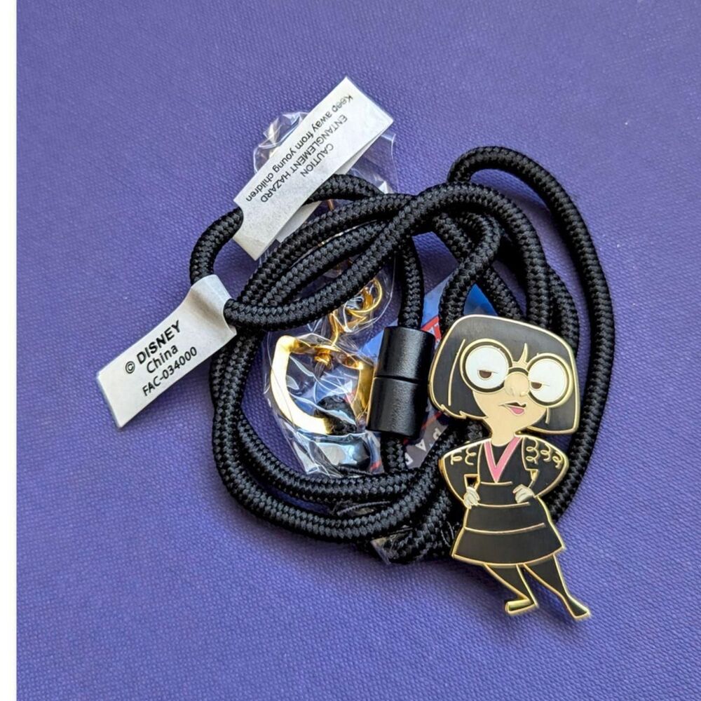 Disney Cast Member Exclusive Edna Mode Bolo Lanyard - The Incredibles - New